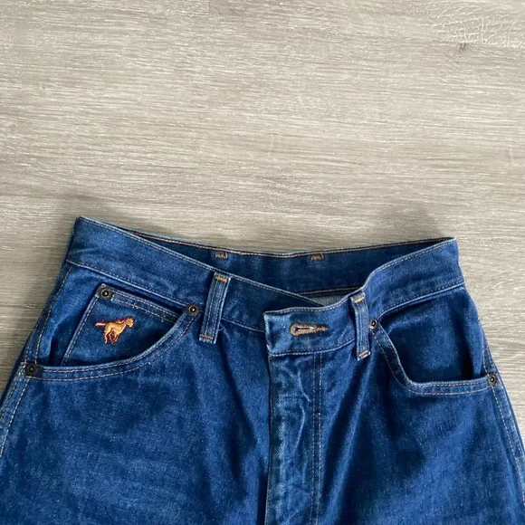 Vintage 70s Wrangler Jeans Made in USA Dark Wash Denim - Picture 4 of 7